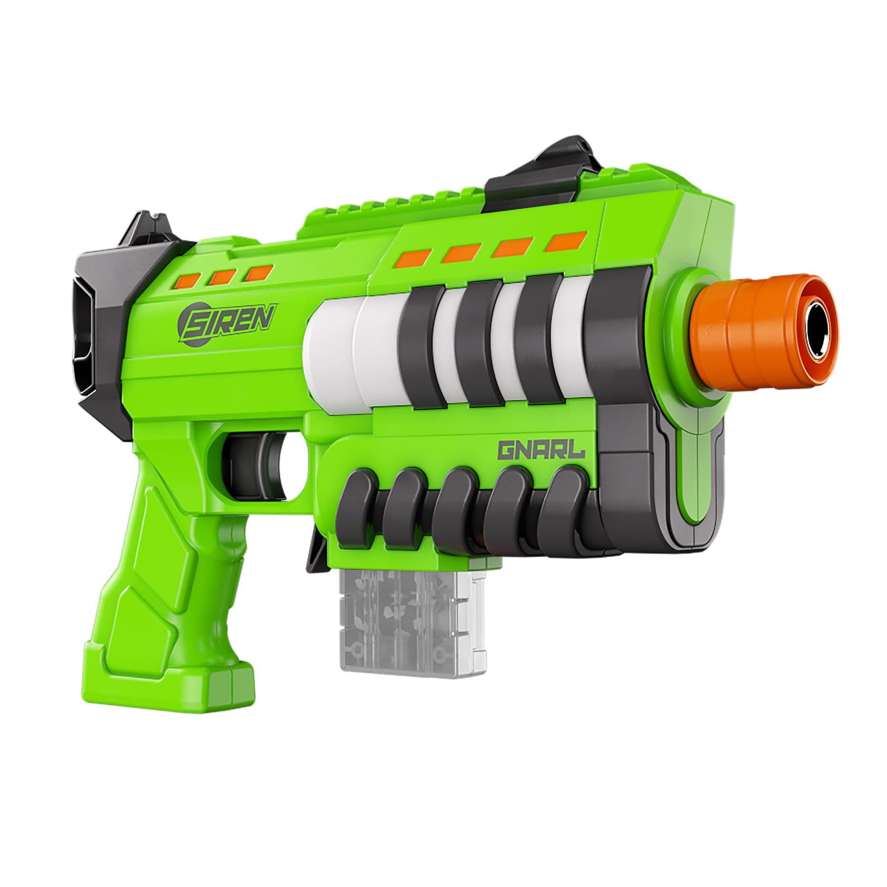 Siren Blasters Gnarl Ultra Long Range Blaster, Multi-Shot Compact Foam Dart Blaster, 5-Dart Magazine, 150 Ft Range, 150 FPS, Outdoor Games, Ages 14+