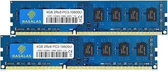 8GB Kit (2X4GB) PC3-10600U DDR3 10600 1333MHz PC3-10600 4GB 2Rx8 240-pin UDimm CL9 1.5V Desktop RAM Memory Module
