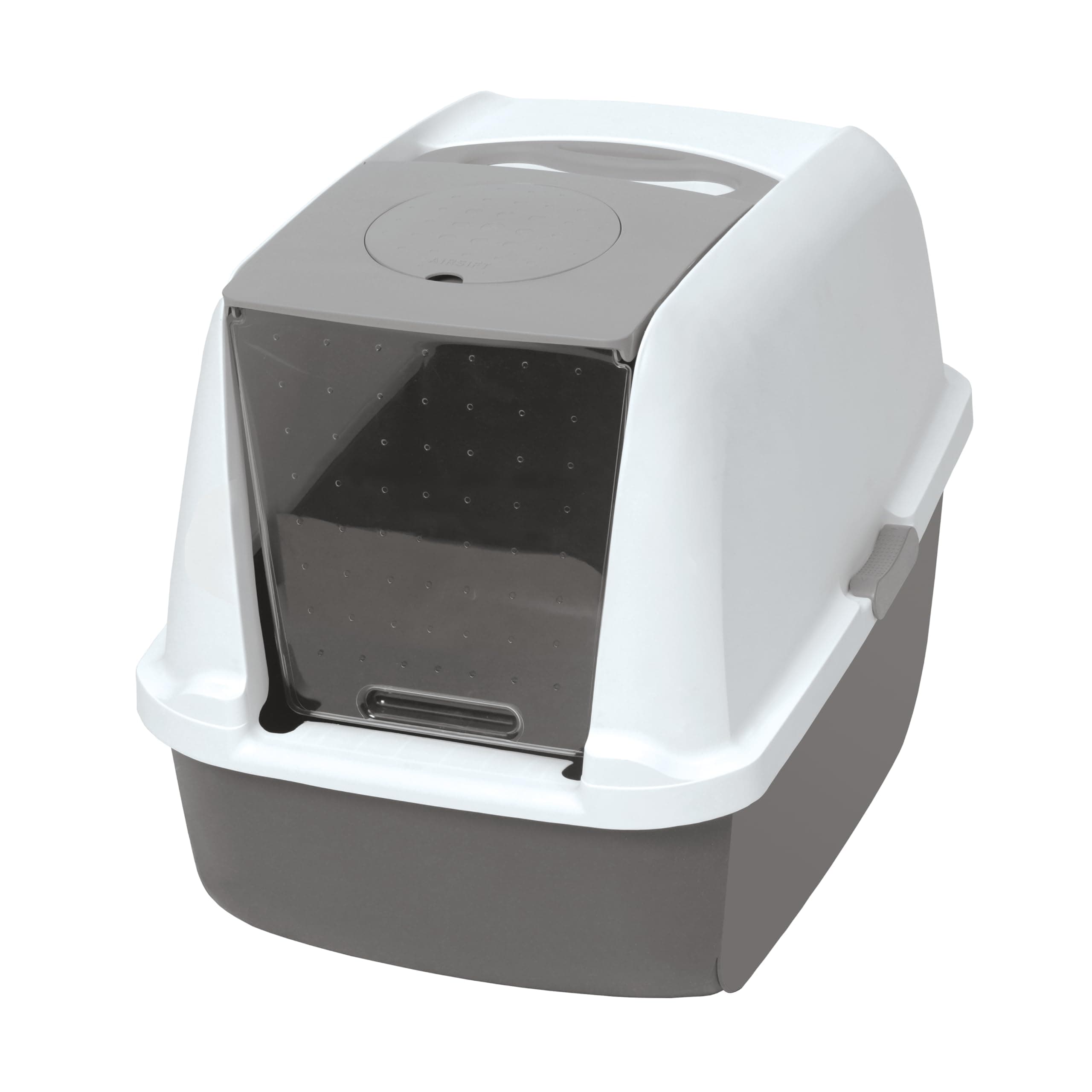 Large Hooded Grey Litter Box with Airsift Filter System