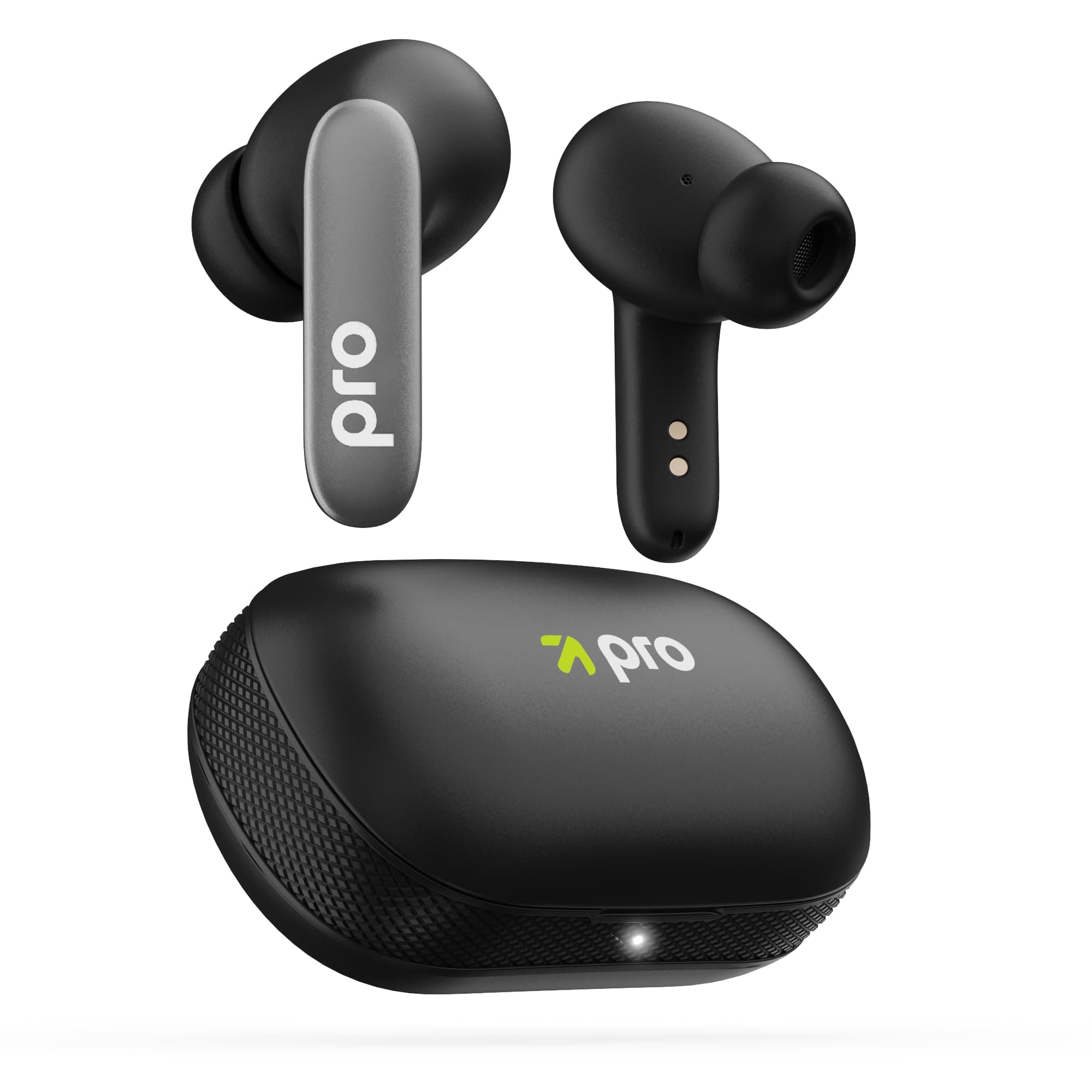 Audio Z20 Pro Truly Wireless Bluetooth Ear Buds with 60 Hours Playtime, 4 Mics Clear Calling, Made in India, 45ms Low Latency, Rich Bass Drivers, IPX5, TWS Earbuds Bluetooth Wireless (Black)