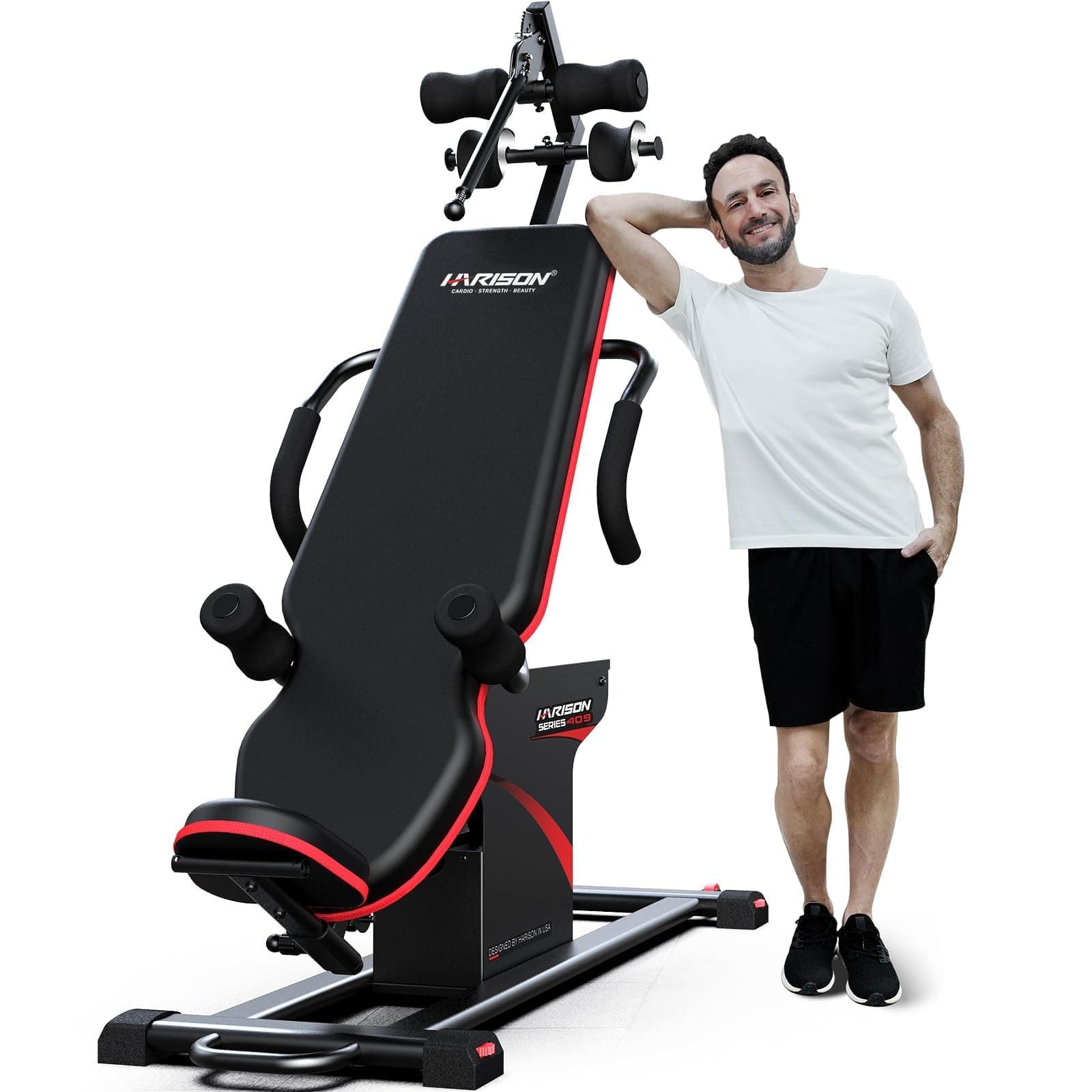 HARISON Electric Inversion Table for Back Pain Relief Heavy Duty Inversion Machine with Remote Control, Strength Training Inversion Equipment