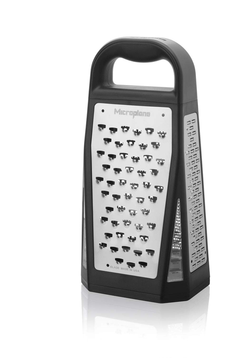 34009 Box Grater, Stainless Steel, Black