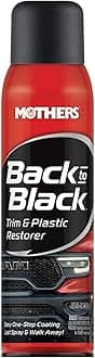 Mothers Back-to-Black Trim & Plastic Restorer, 10 oz. Aerosol — Removes Oxidation, Dirt & Wax Residue – Restores Faded Trim & Provides Long-Lasting Protection (06110)