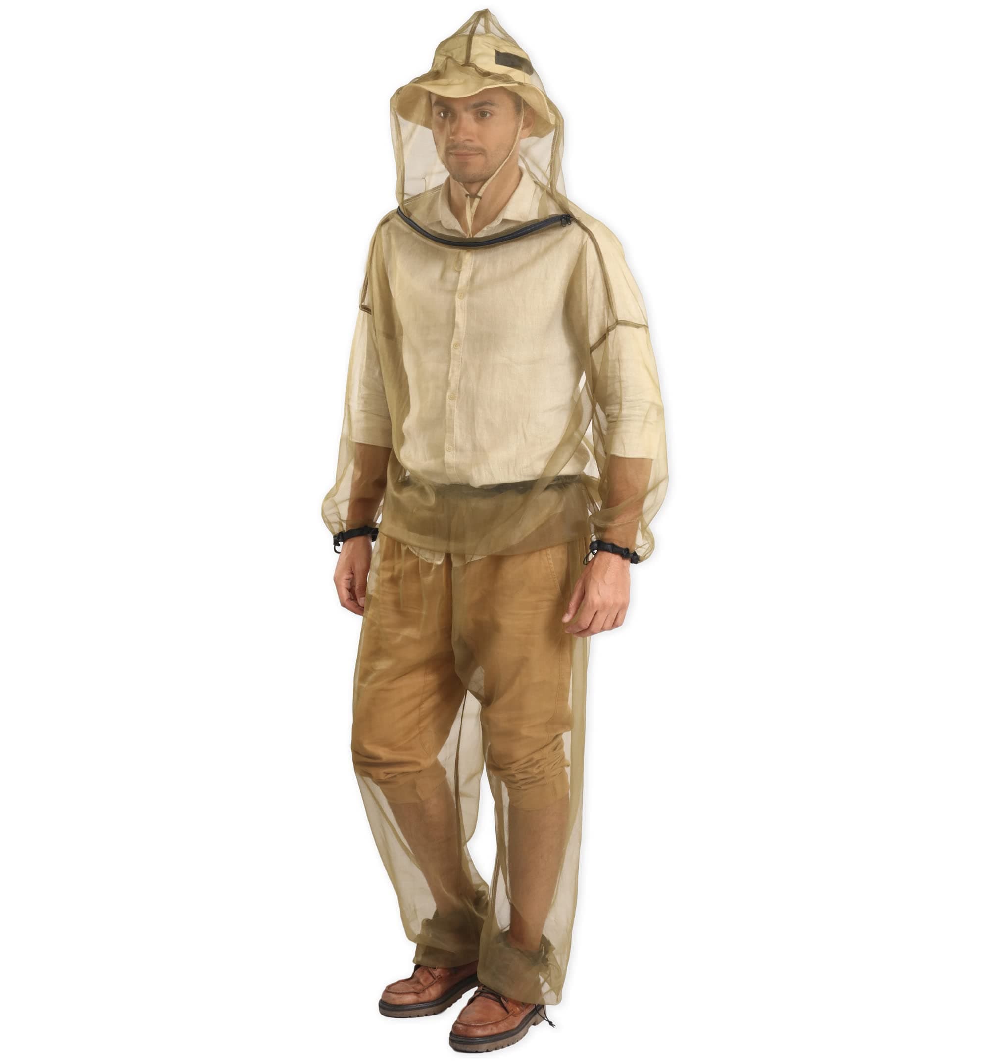 Tough Outdoors Mosquito Suit - Net Bug Pants & Jacket Set - Mesh Bug Suit for Outdoor Protection from Bugs, Flies, Gnats,