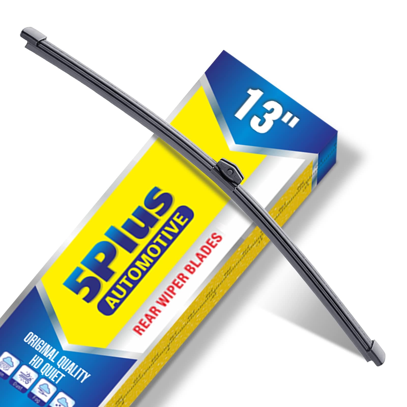 5 PLUS® 13" Rear Wiper Blade Replacement for Audi Q3 2022-2019 Q5 17-09/BMW X1 21-16 X2 22-18/Benz A Class 21-19 B 19-17 GLE 21-19/VW Touareg 17-15/Porsche Cayenne 21-11 BACK Windshield Wiper (A332H)