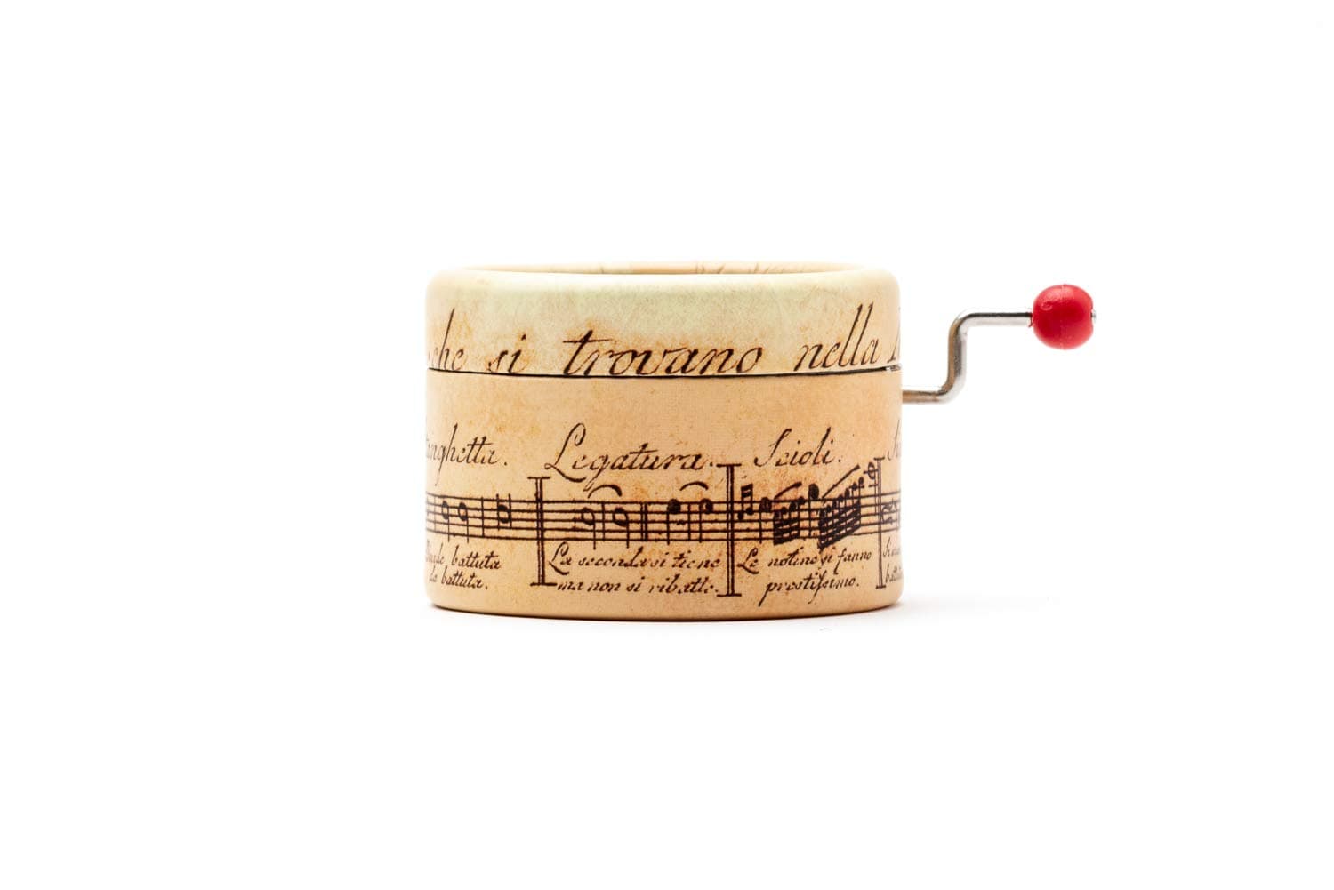 Hand-Crank Music Box - Ancient music Script design. Melody: La vie en rose Artisan Crafted. Hand crank music mechanism. Unforgettable mothers day gift