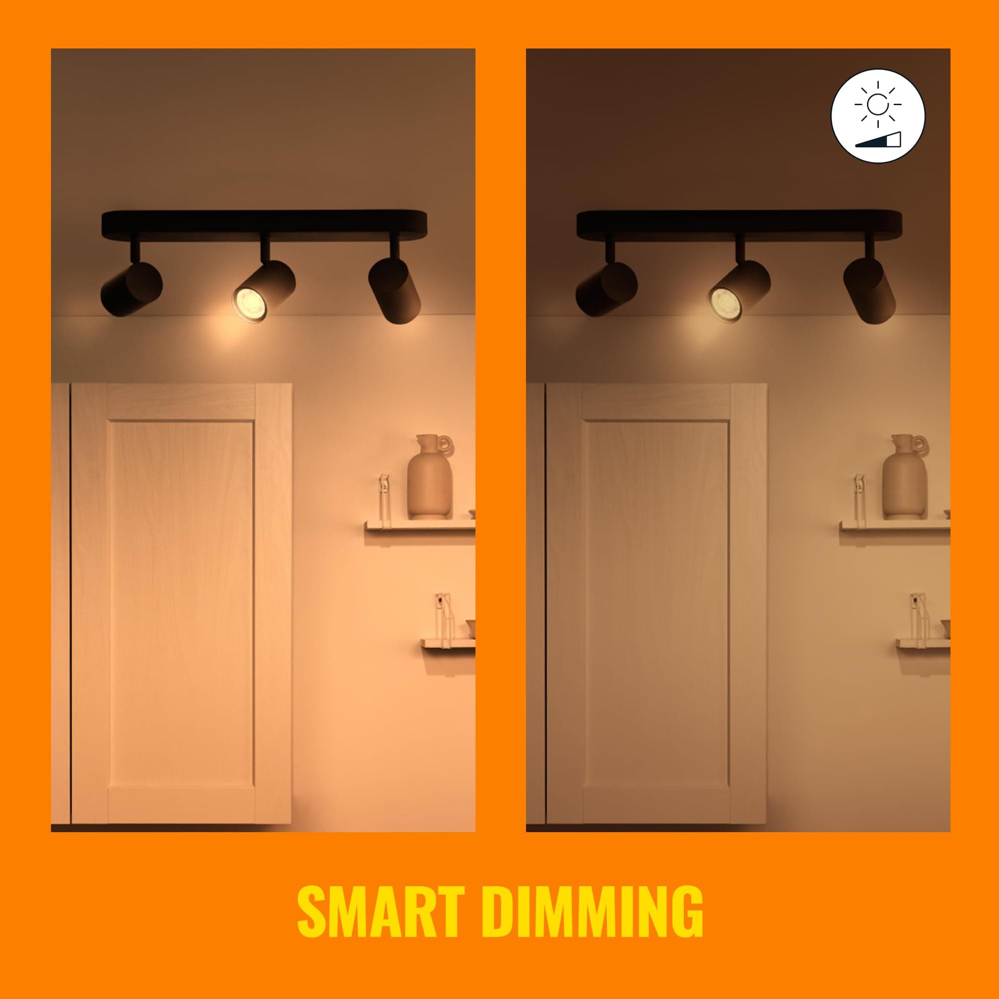 WiZ Tunable White Imageo Smart Connected WiFi Ceiling Light Spot Fixture. [3 Spot - Black] App Control for Indoor Home Lighting, Livingroom and Bedroom