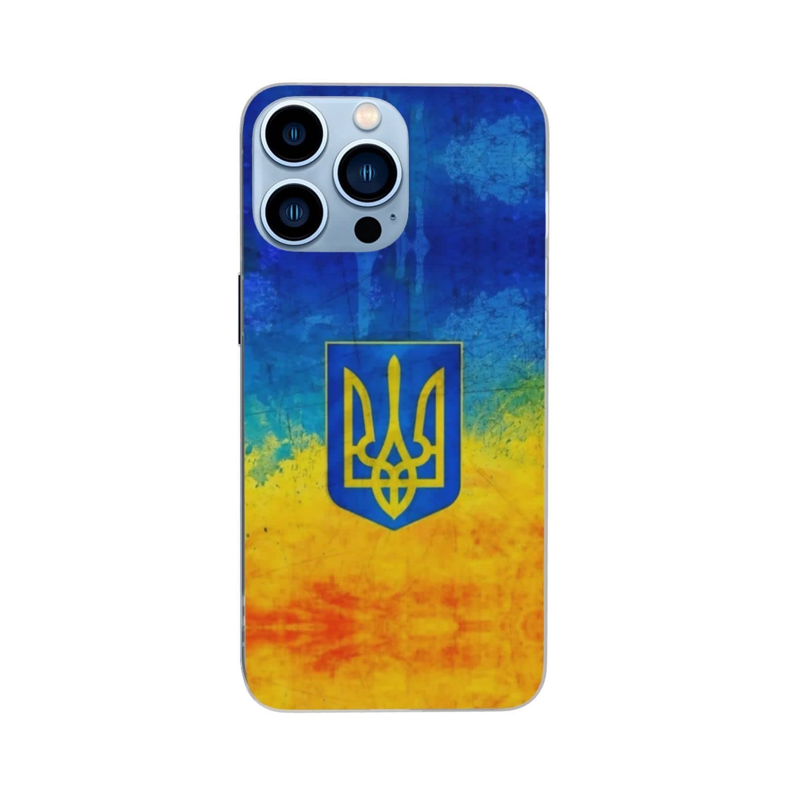 Cute Ukraine Compatible with iPhone 13 Pro Case, I Stand with Ukraine Pattern Protective Cover for Women Girls Men Boys with for iPhone 13 Pro Max 6.7 Inch