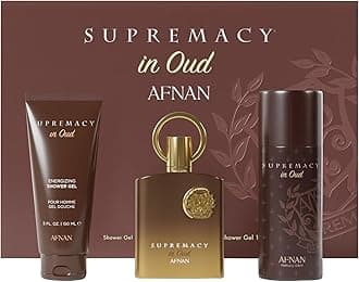 Afnan Gift Set Supremacy in Oud Eau De Perfume100 ML+Deodorant 150 ML+Shower Gel 150 ML|Gift Set For Men