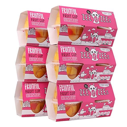 Zee Zees Fruitful Mixed Fruit Cup (Peaches, Pineapple, Cherries), in 100% Juice, No Sugar Added, Gluten Free, 4 oz Cups, 24 pack