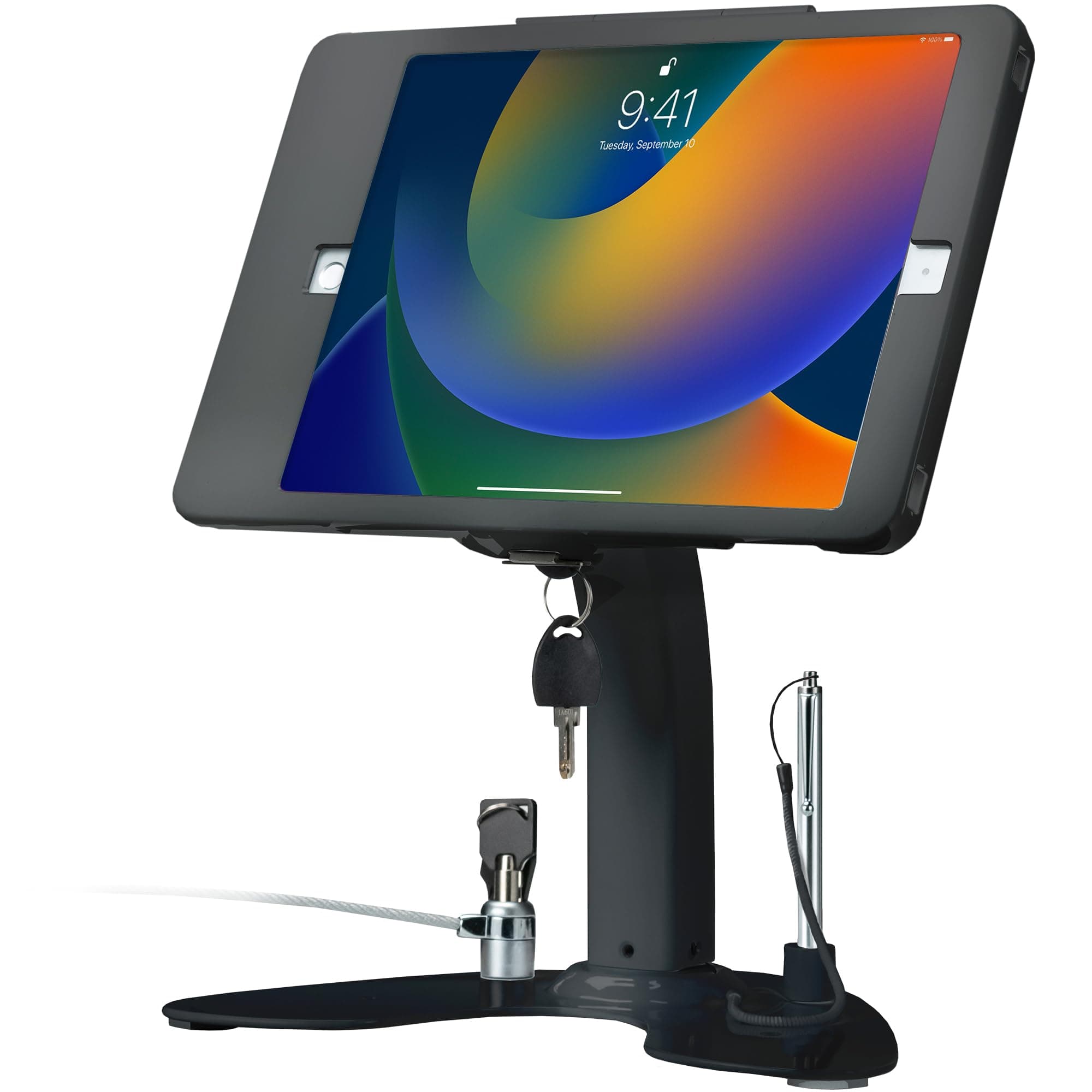 CTA Digital Dual Security Kiosk Stand for iPad 10.2 Inch (7th Generation) Black