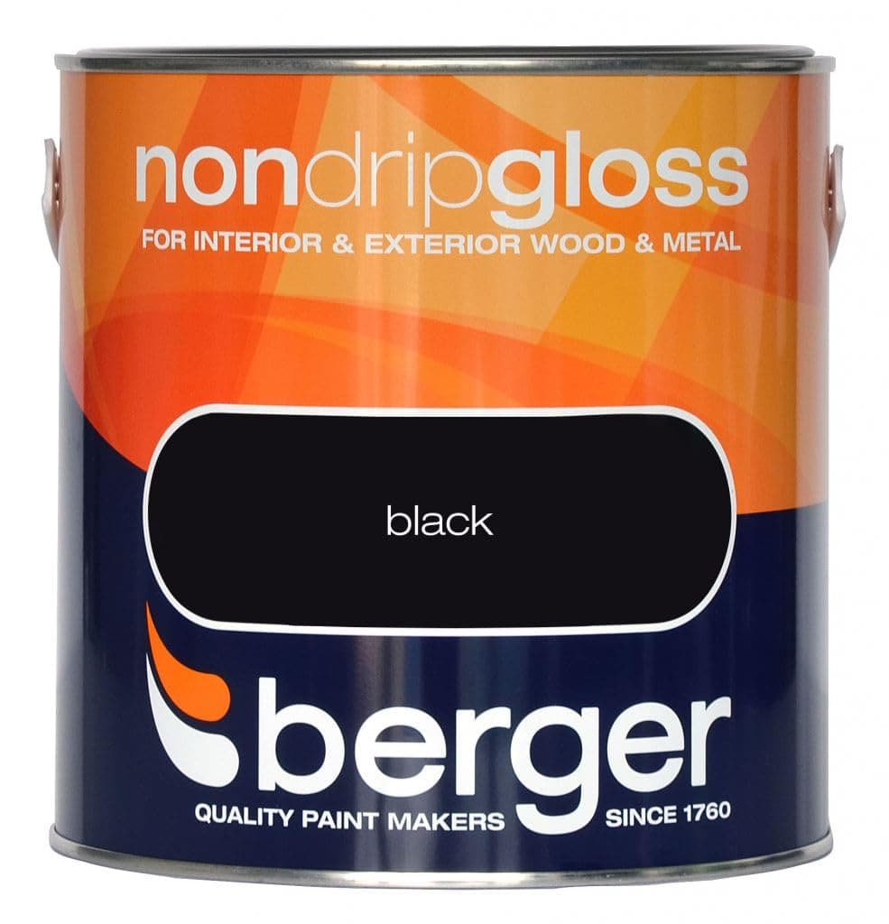 Non Drip Gloss Black Paint- 2.5L litres