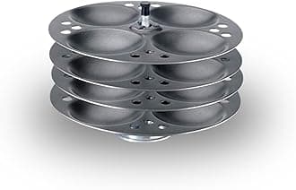 Non-Stick Idli Stand, 4 Plates, Easy-to-Clean Cooking Plate for Perfectly Steamed Idlis, Durable and Vibrant Design