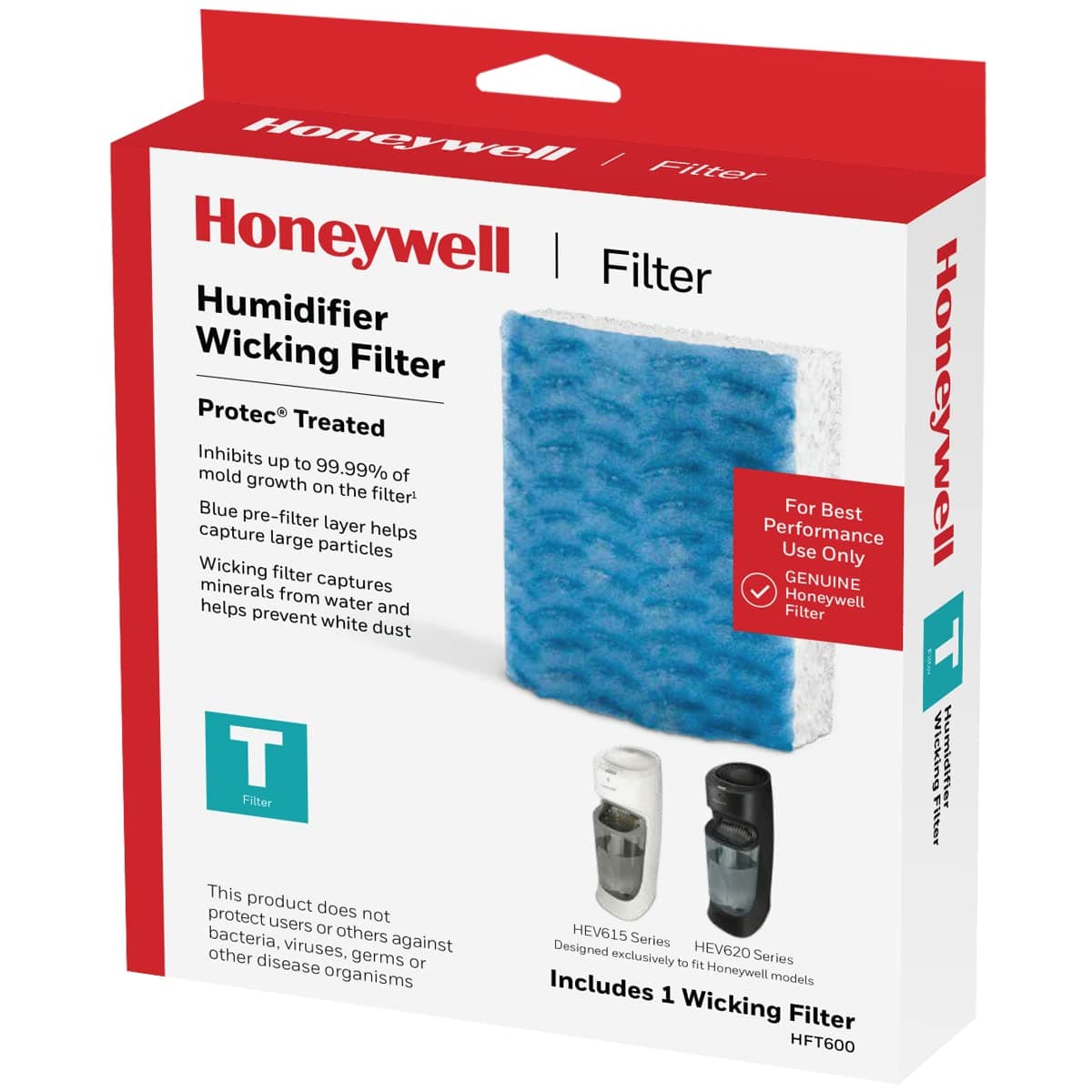 HONEYWELL Replacement Wicking Filter T, 1 Count, White