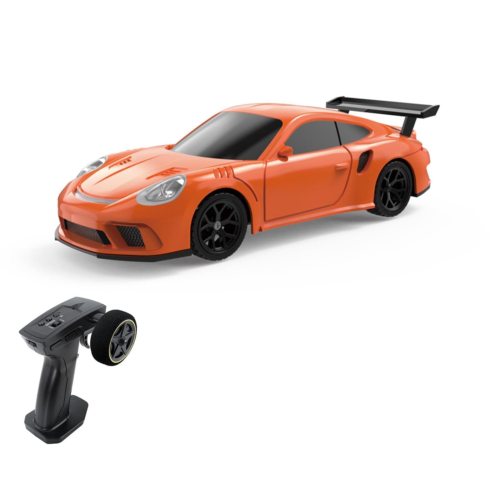 – 1/43 2.4GHz 4WD Remote Control Car with Simulated Lighting and Drifting Functionality for Kids (8+)