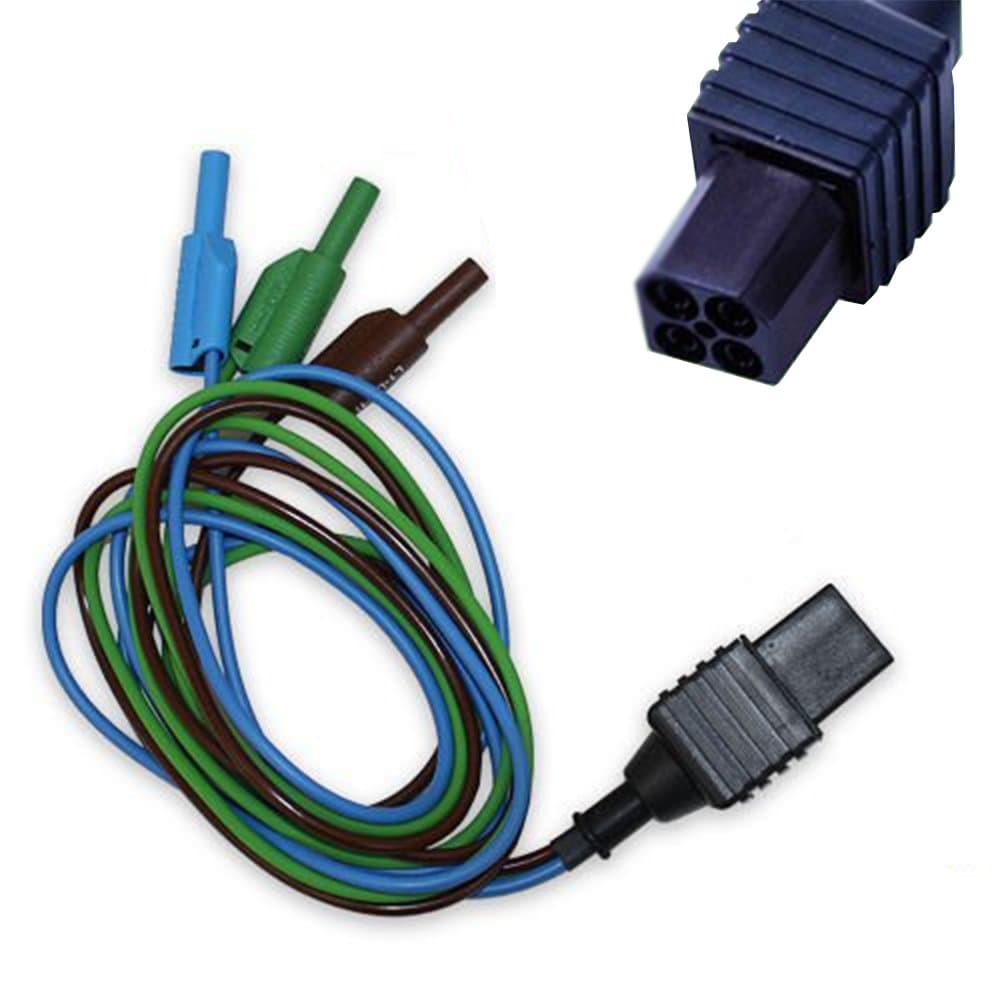 A1296 - Distribution Board 3 Wire Double Insulated Test Leads With Plug Connection for All Metrel Multifunction/Installation Testers