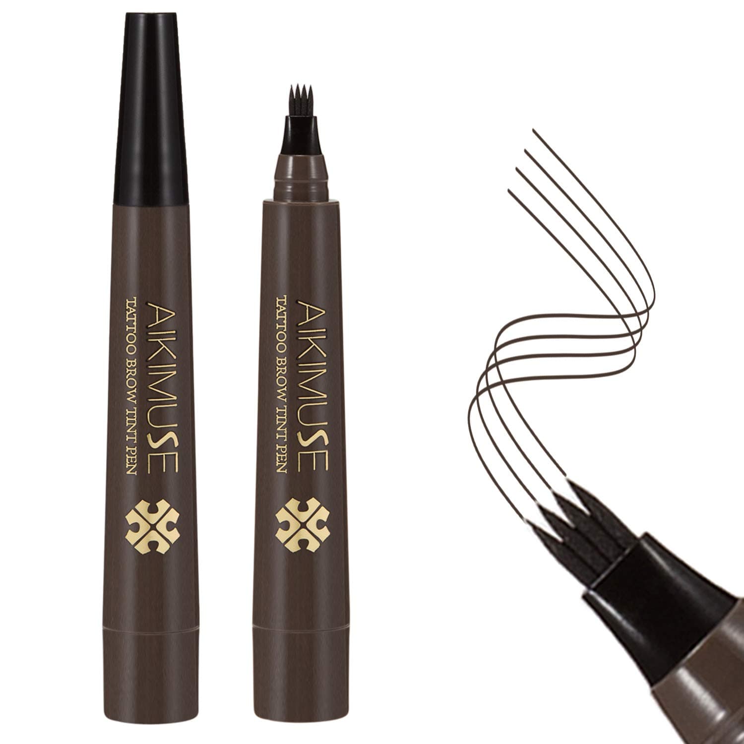 Liquid Eyebrow Pen Waterproof Microblading Eyebrow Pencil with a Micro-Fork Tip Applicator Creates Natural Looking Brows Effortlessly