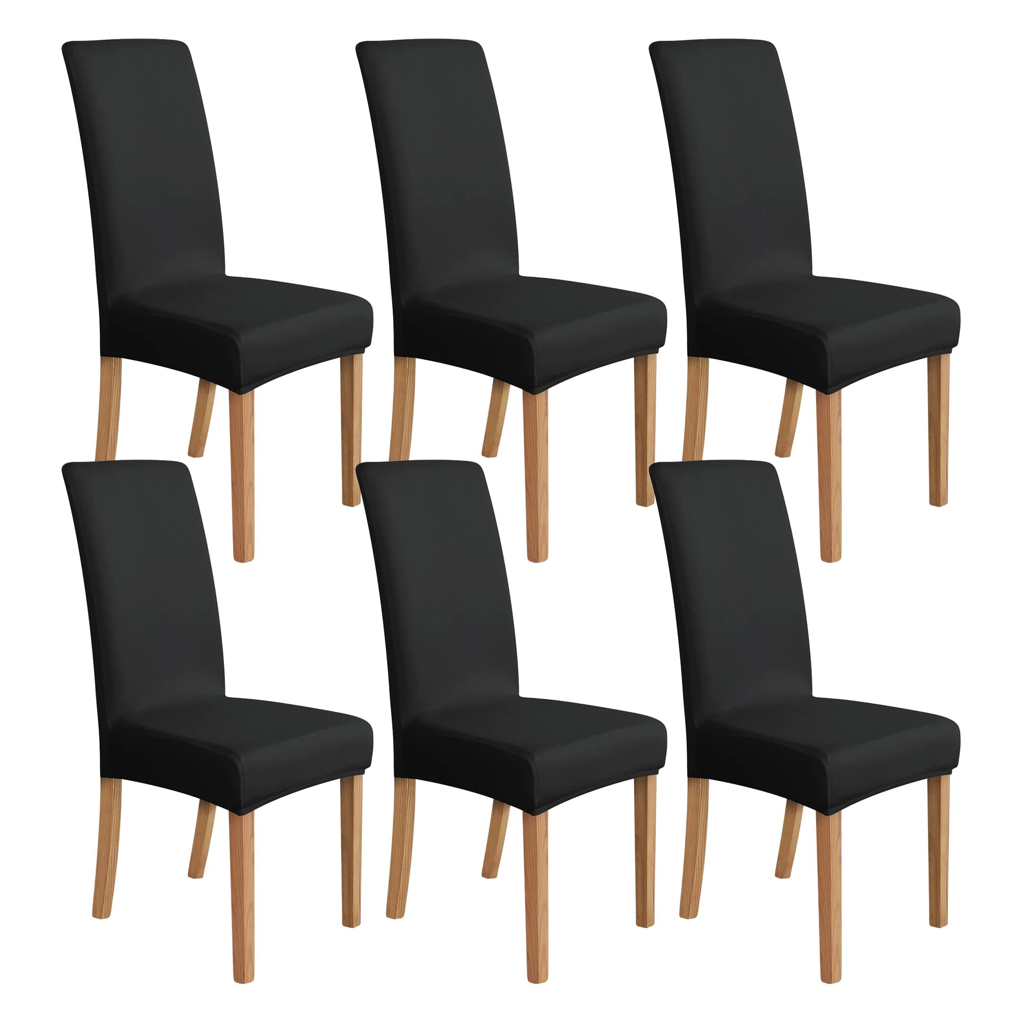 - Amazon Basics Dining Chair Covers, Stretch Parson/Dining Chair Slipcover, Removable Washable Chair Protector for Home/Restaurant/Banquet, Black Pack of 6