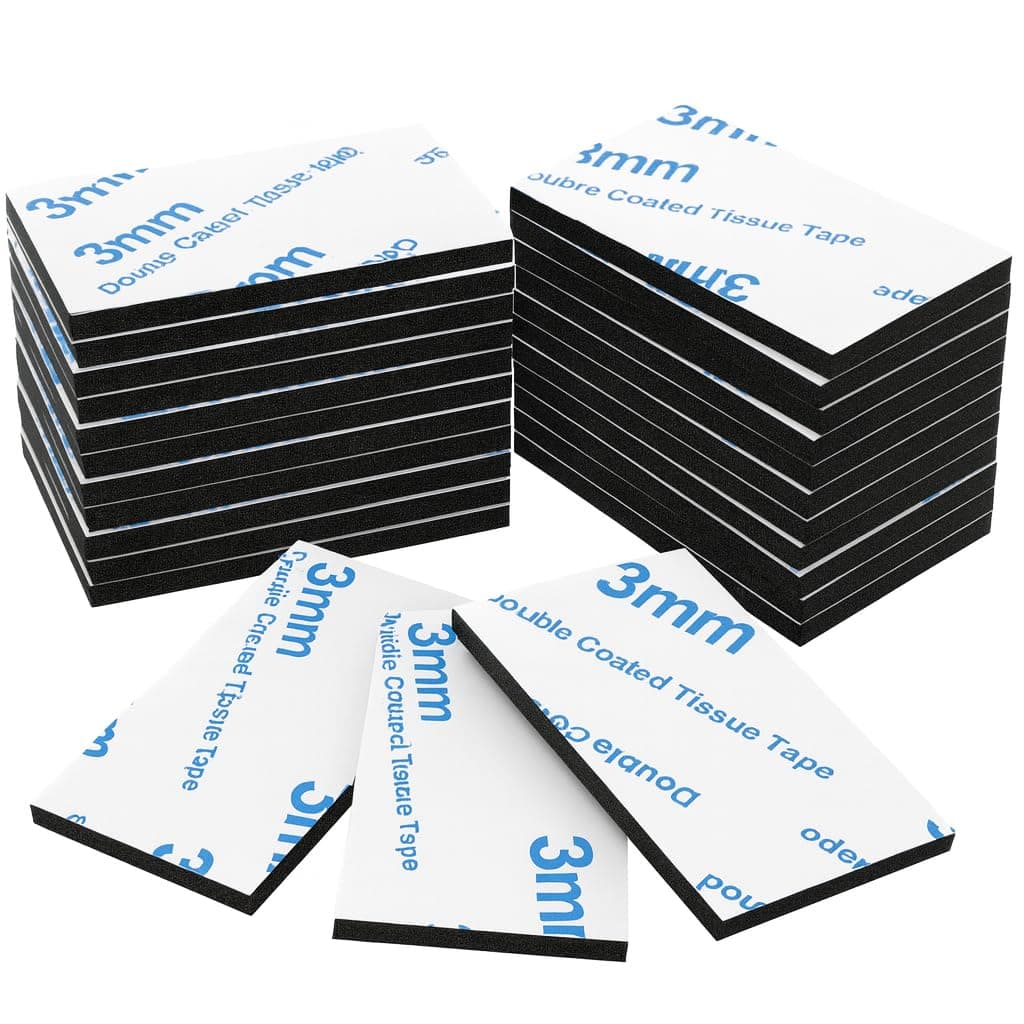 Ormith Double Sided Tape Heavy Duty 48 Pcs | Strong Double Sided Sticky Pads for Outdoor Indoor Mounting | Water Proof Adhesive Strips for Hanging 50 x 30mm
