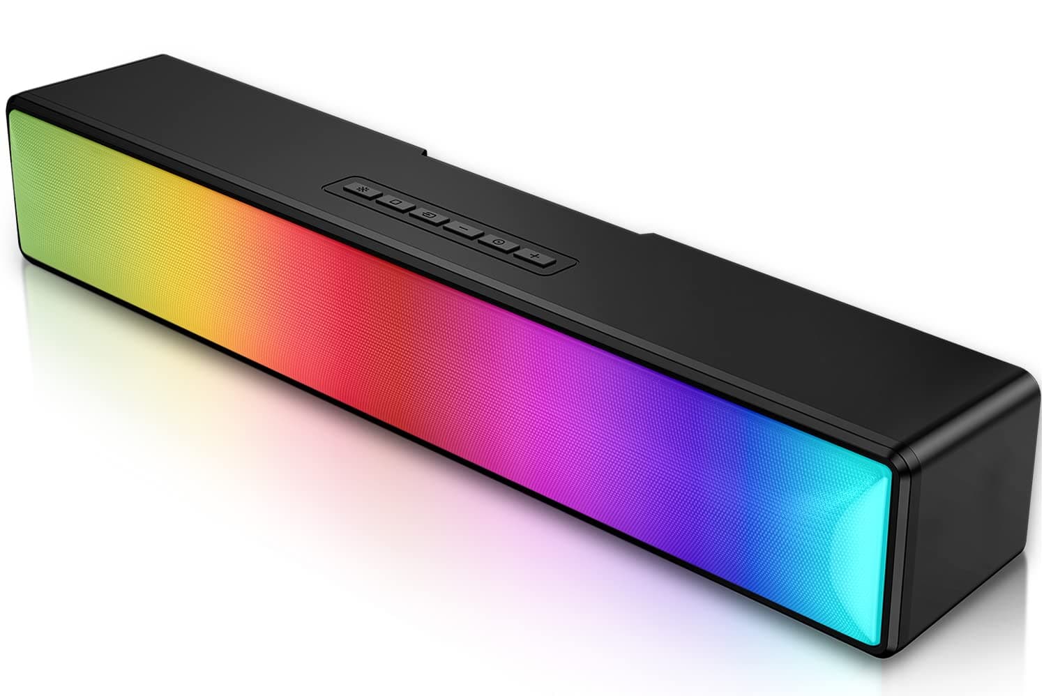 AFK Computer Speakers, Computer Sound Bar with RGB Lights, USB Powered PC Speakers with Stereo Sound, Bluetooth 5.1 and 3.5mm Aux-in,Gaming Speakers for Desktop