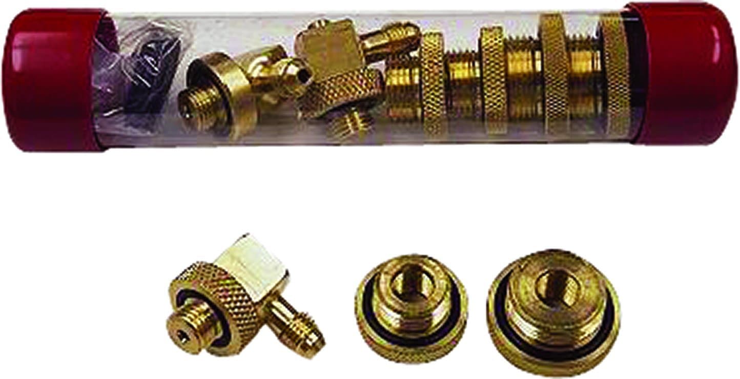 Mid-West 110706 9 Piece Quick Connect Test Cock Adapter, 90 Degree Swivel