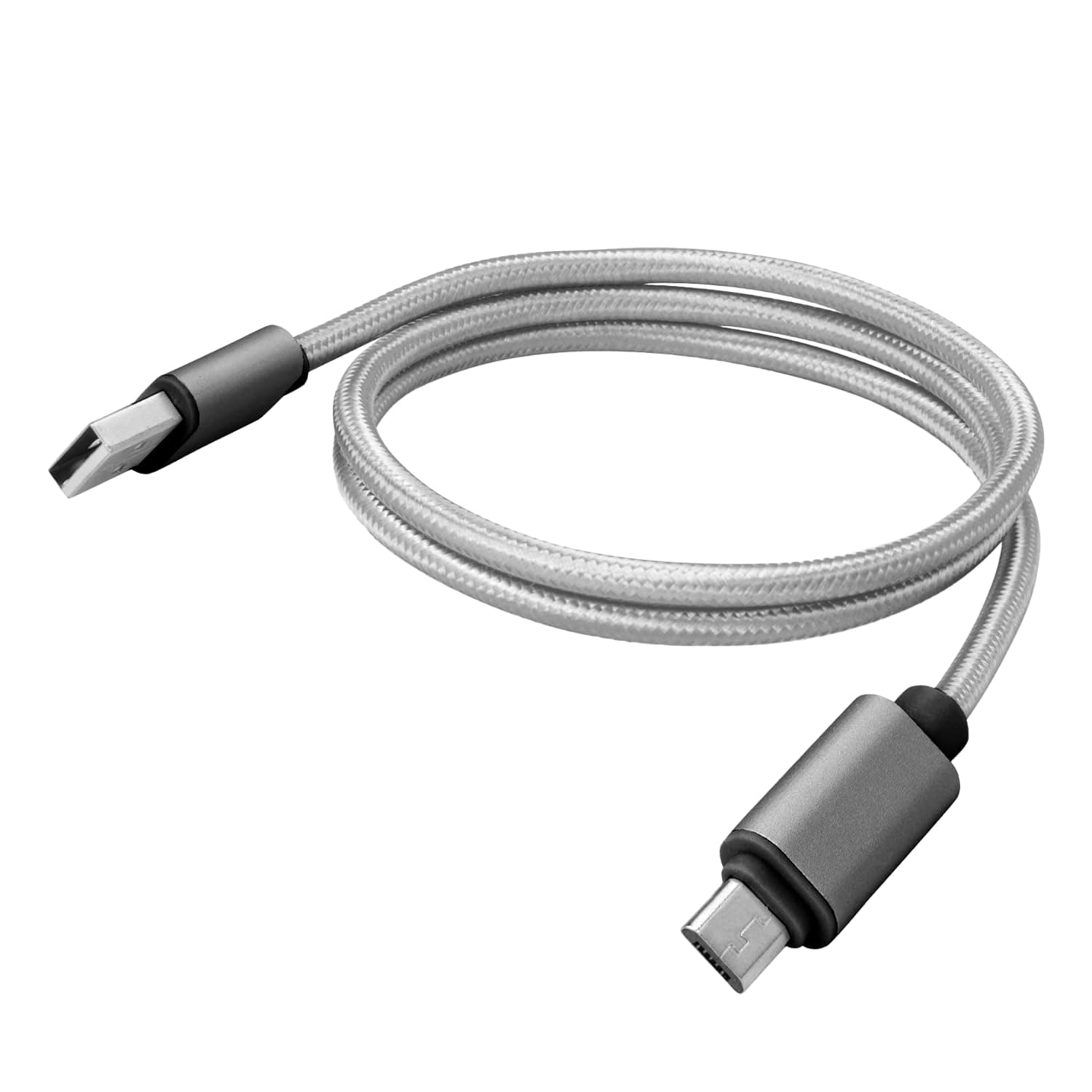 BoxWave Cable Compatible with Samsung Galaxy Exhibit - Micro USB DuraCable, Braided Micro USB Charging Cable - Space Grey