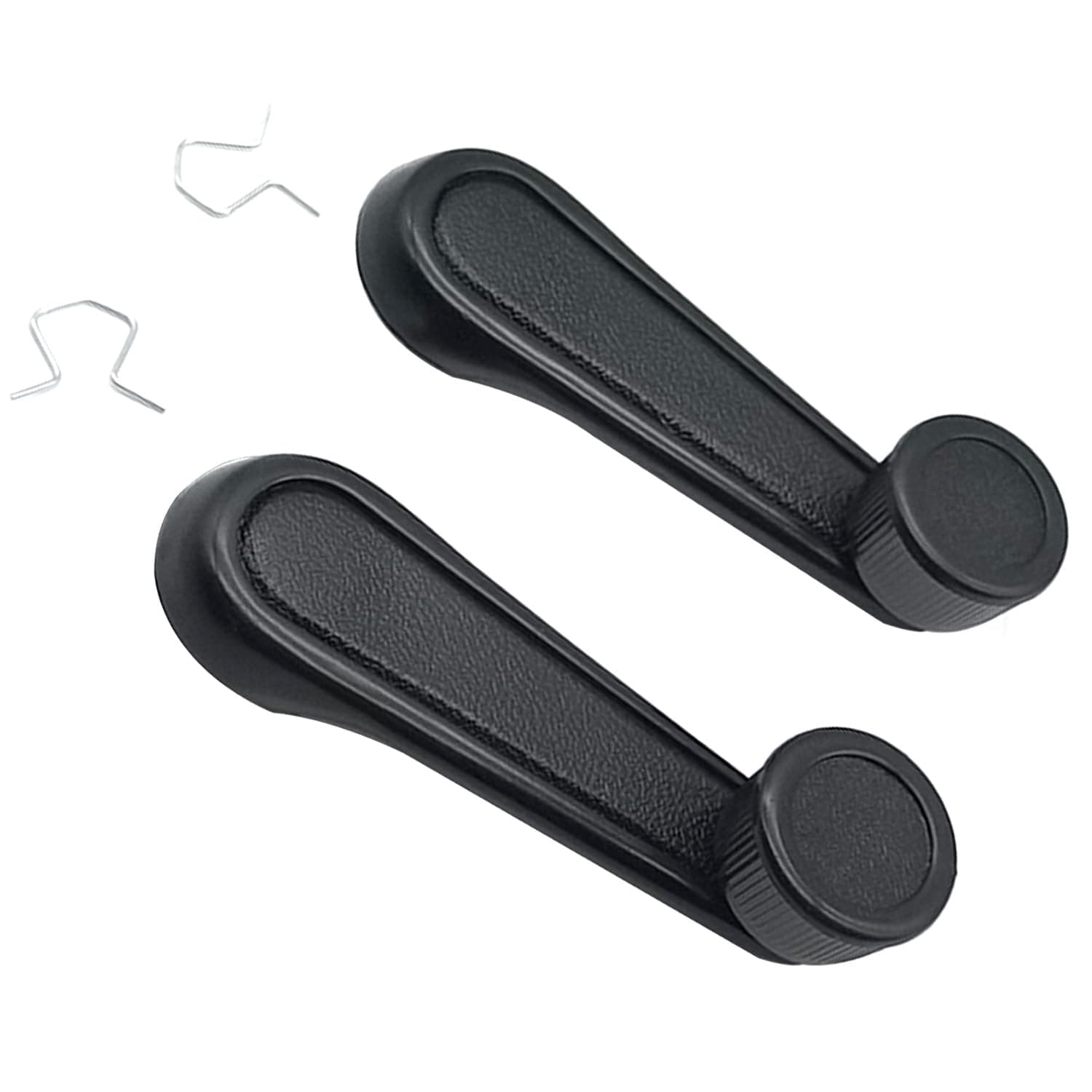 Interior Window Crank Handle Pair Set Black for Various Toyota Models - 1973-2017 Tundra Yaris Matrix Tacoma Corolla Camry Sienna T100 Previa 4Runner MR2 Pickup