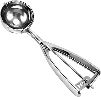 Large Cookie Scoop, 5.4 Tbsp/ 2.7 OZ, 2.5 inch/ 63MM Ball, 18/8 Stainless Steel Ice Cream Scoop, Cupcake Scoop, Secondary Polishing