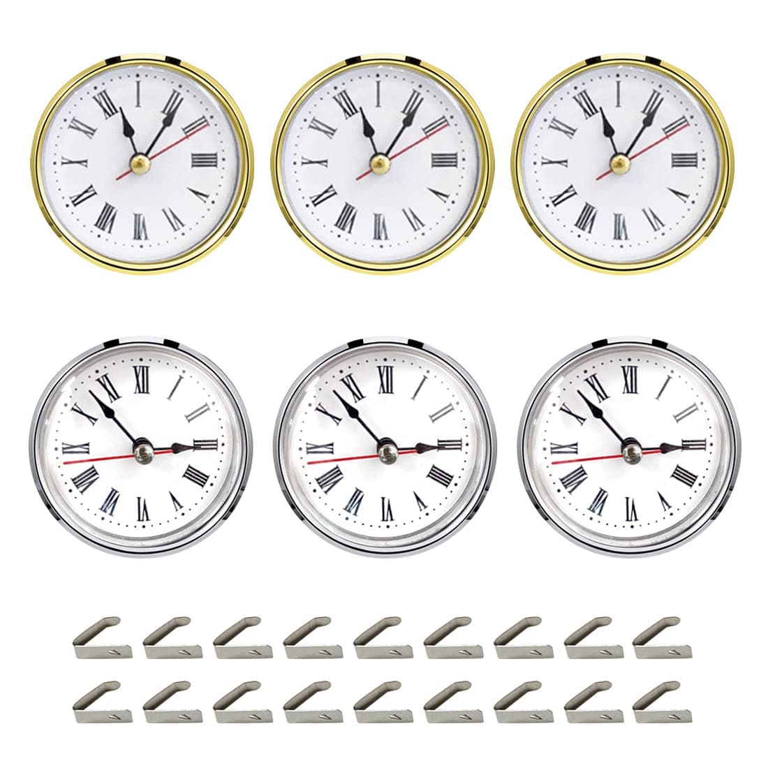 6pcs Clock Parts for Clock Resin Mold,Clock Pieces for Clock Epoxy Casting Resin Mold