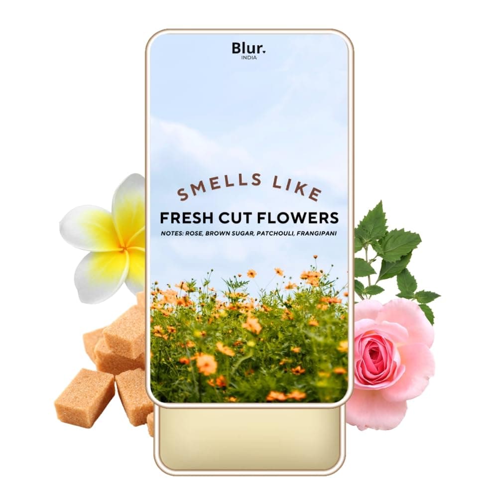 India Smells Like Fresh Cut Flowers™ Solid Perfume | Floral Rose, Brown Sugar, Frangipani Fragrance | Alcohol Free | Long Lasting | Safe For Skin