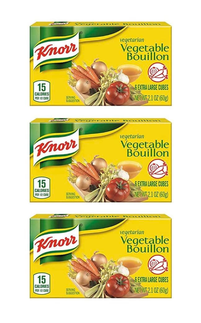 Bouillon 3 Pack of Vegetable Extra Large Cubes w/Exit 28 Bargains Sticker (Total of 18 Extra Large Cubes) Vegetarian