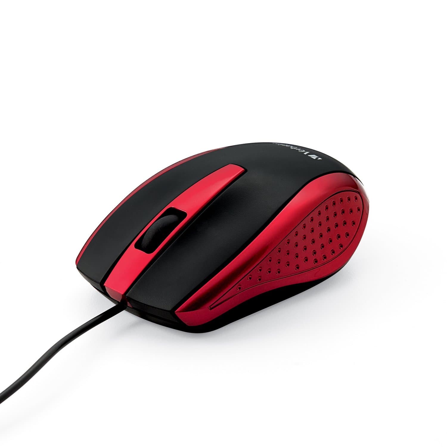 Verbatim 99742 Wired USB Computer Mouse - Corded USB Mouse for Laptops and PCs - Right or Left Hand Use, Red, 1.4" x 2.4" x 3.9"