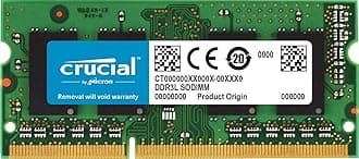 Crucial Technology 4GB, 204-pin SODIMM, DDR3 PC3-10600,
