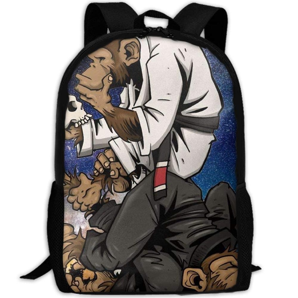 School Backpack and Lunchbox Bag Set for Kids, Personalized School Bags - Brazilian Jiu Jitsu