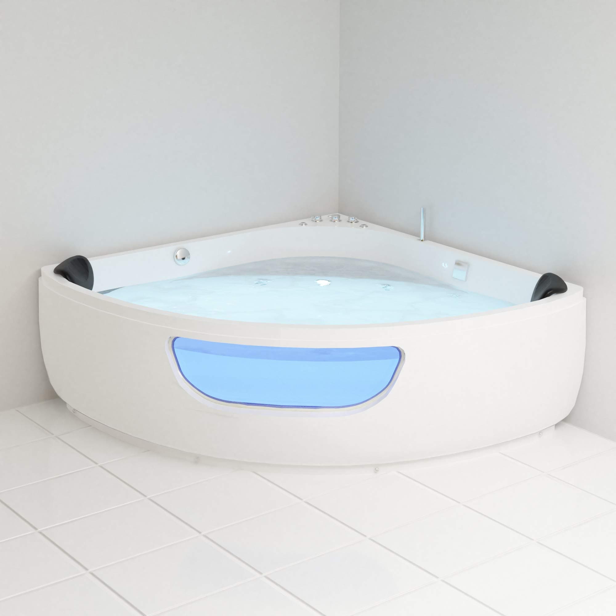 Troni Technology Jacuzzi Bath Jacuzzi Spa Corner Whirlpool 2 Person Corner Bath 150 x 150