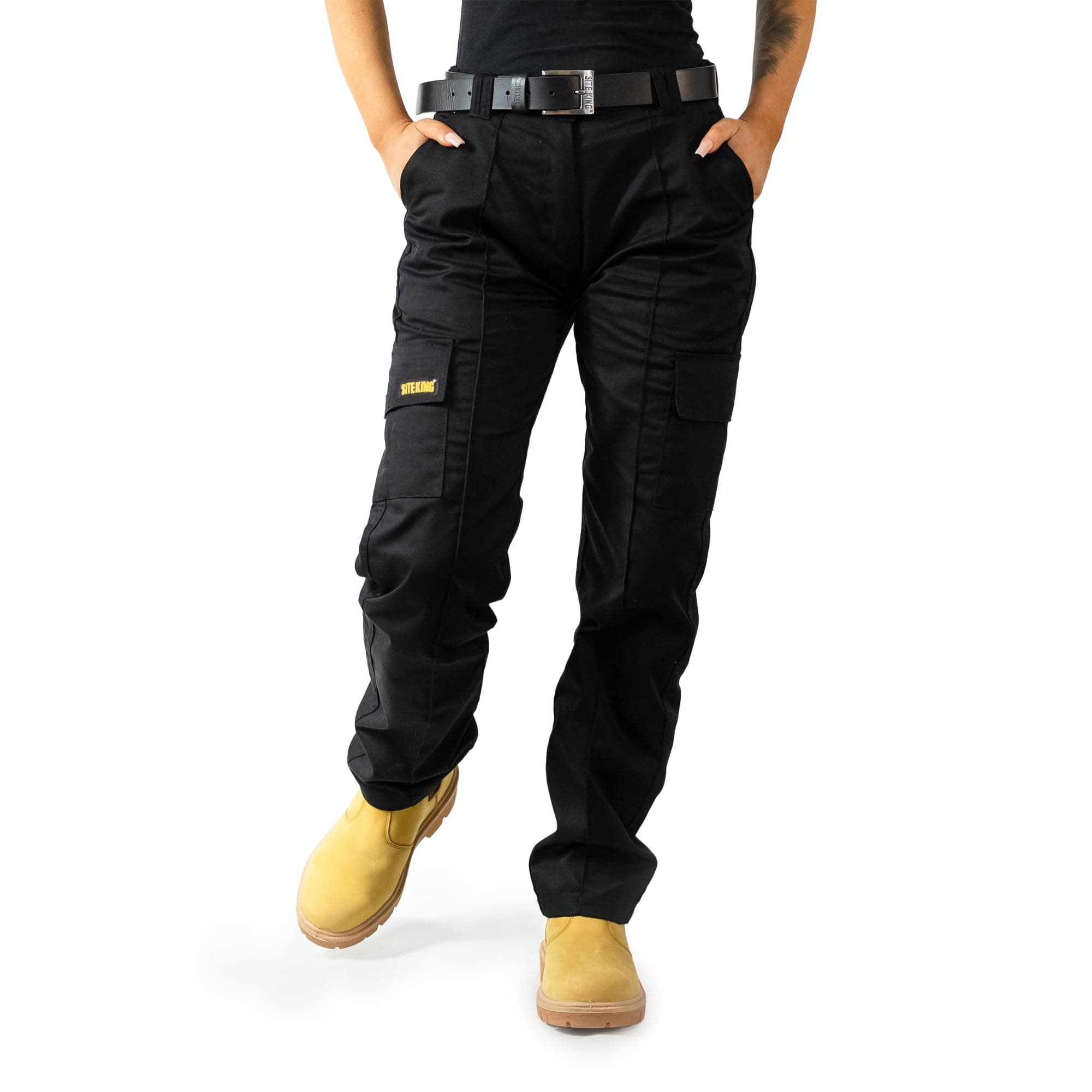 SITE KING Ladies Cargo Combat Work Trousers