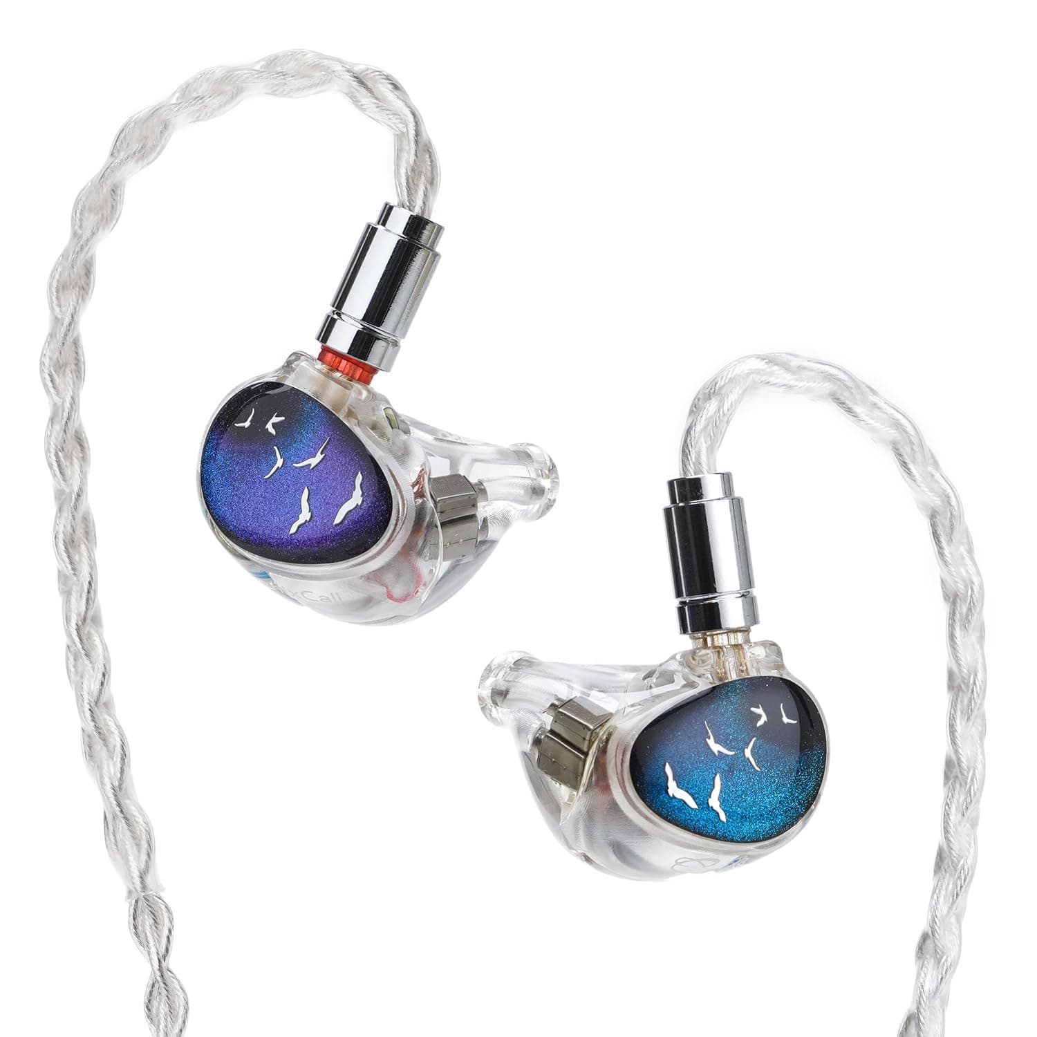 HiFiGoKinera Celest PhoenixCall 1 DD+2BA+2 6mm Micro Planar Drivers in-Ear Monitors, 5 Hybrid Drivers IEMs in-Ear Earphones (Transparent, 4.4mm)