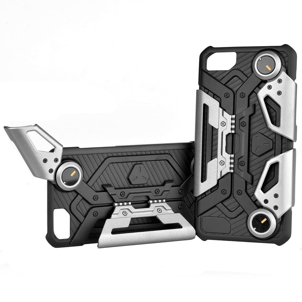 iPhone 8 Case, Crab Smart Phone Gaming cases for iPhone 6 , iPhone 6s , and iPhone 7 with Foldable Joystick Kickstand and Phone Holder for Mobile Gaming - Grey