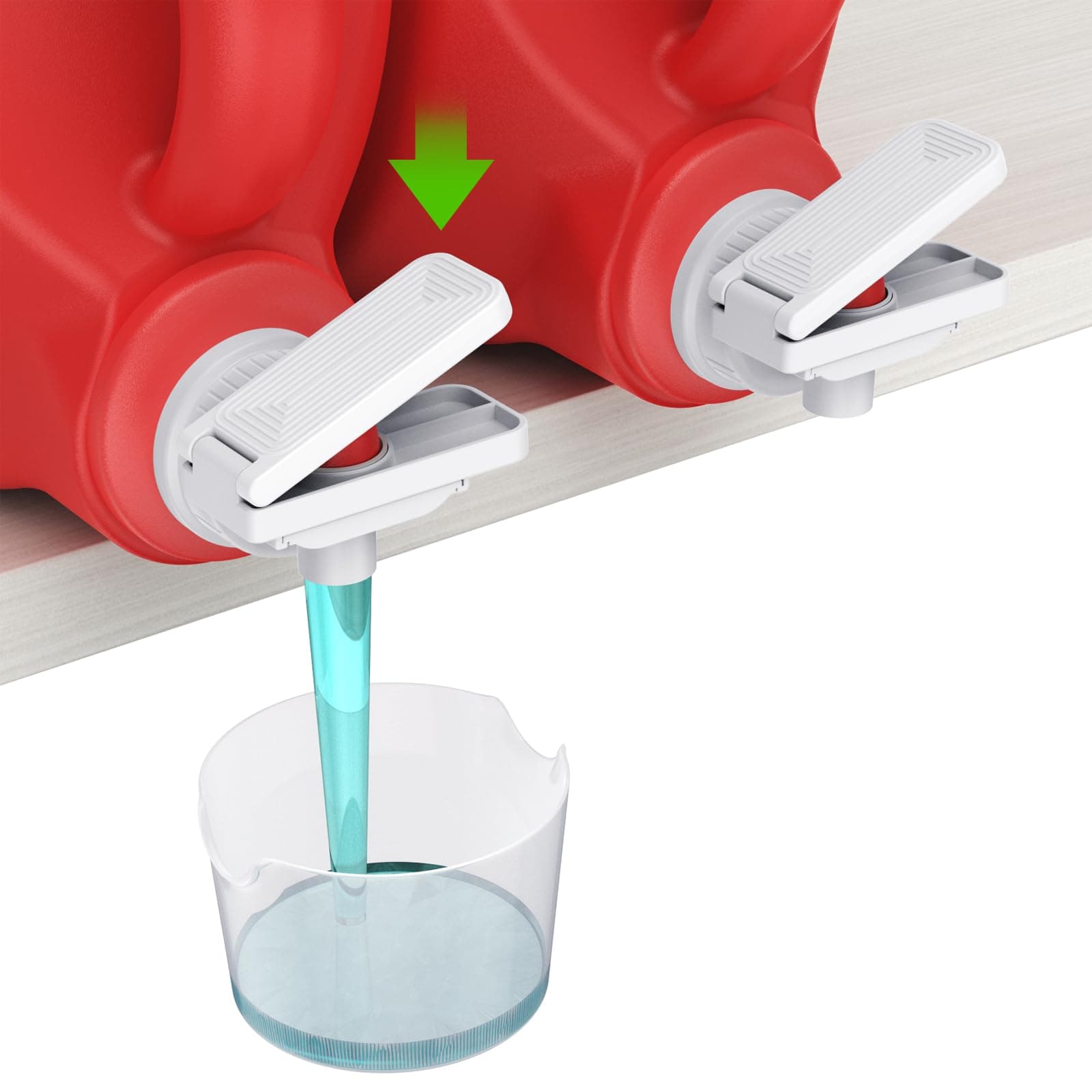 KMOUANTS [2 Pack] Laundry Detergent dispenser Nozzle Switch Holder, Upgraded Nozzles Switch Easily，detergent and softener accessories Fits Most Economic Sized Bottles、laundry room organization