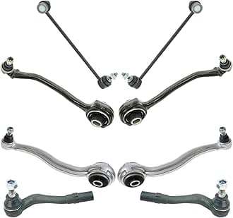 TRQ Front Steering & Suspension Kit Control Arm with Ball Joint Sway Bar Stabilizer Link Tie Rod Compatible with Mercedes-Benz