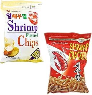 Big Size Snack Package 2 Flavor Set Snack (Shrimp Flavored Chips + Shrimp Cracker)