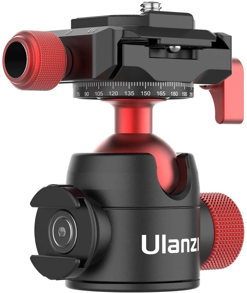 Ulanzi U-70 Creative Cold Shoe Ball Head with Cold Shoe Mount for Camera Tripod Ballhead, Camera & Vertical Video Shooting Accessories, 360 Panoramic Gimbal w/ 90° Tilt, Arca Swiss Quick Release Plate