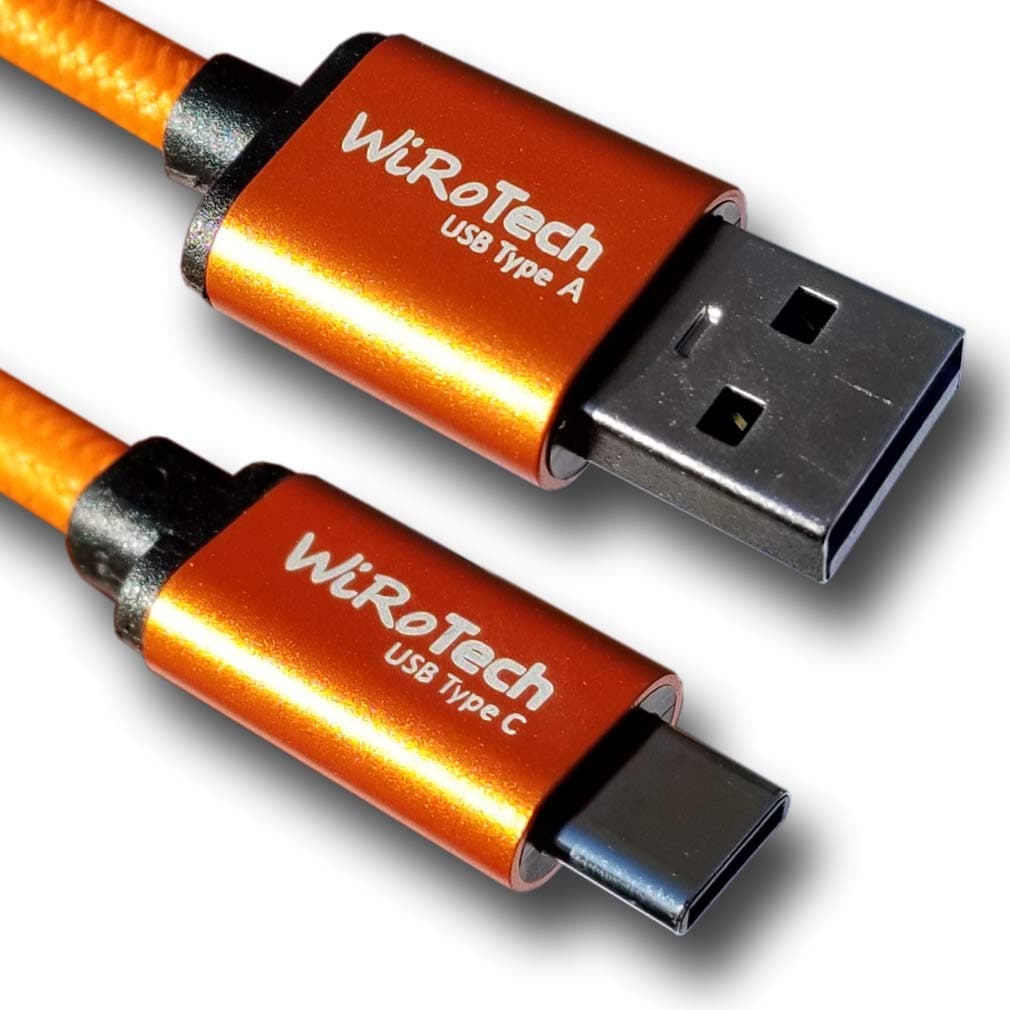 USB C Cable, WiRoTech Orange USB-C to USB-A Fast Charging Cable (10 Feet, Orange)