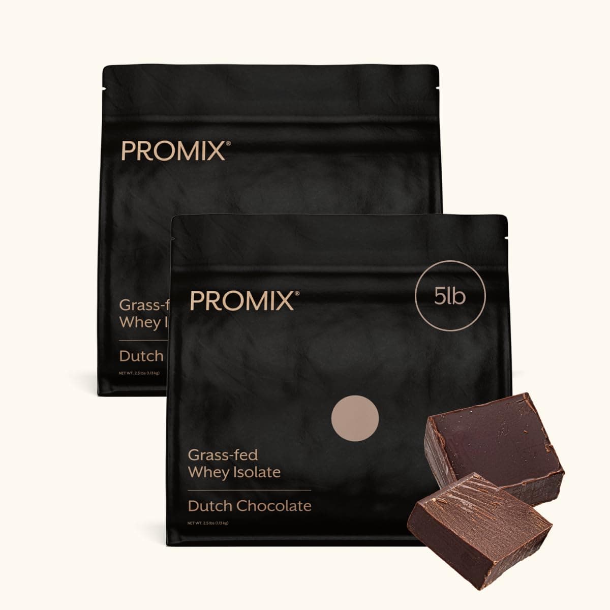 ProMix Nutrition Native Grass Fed Whey Protein Isolate | 100% Optimum All Natural | Undenatured | Non-GMO + Gluten-Free + Soy-Free | ­Best for Fitness Shakes | Energy Smoothie (Chocolate, 5LB)