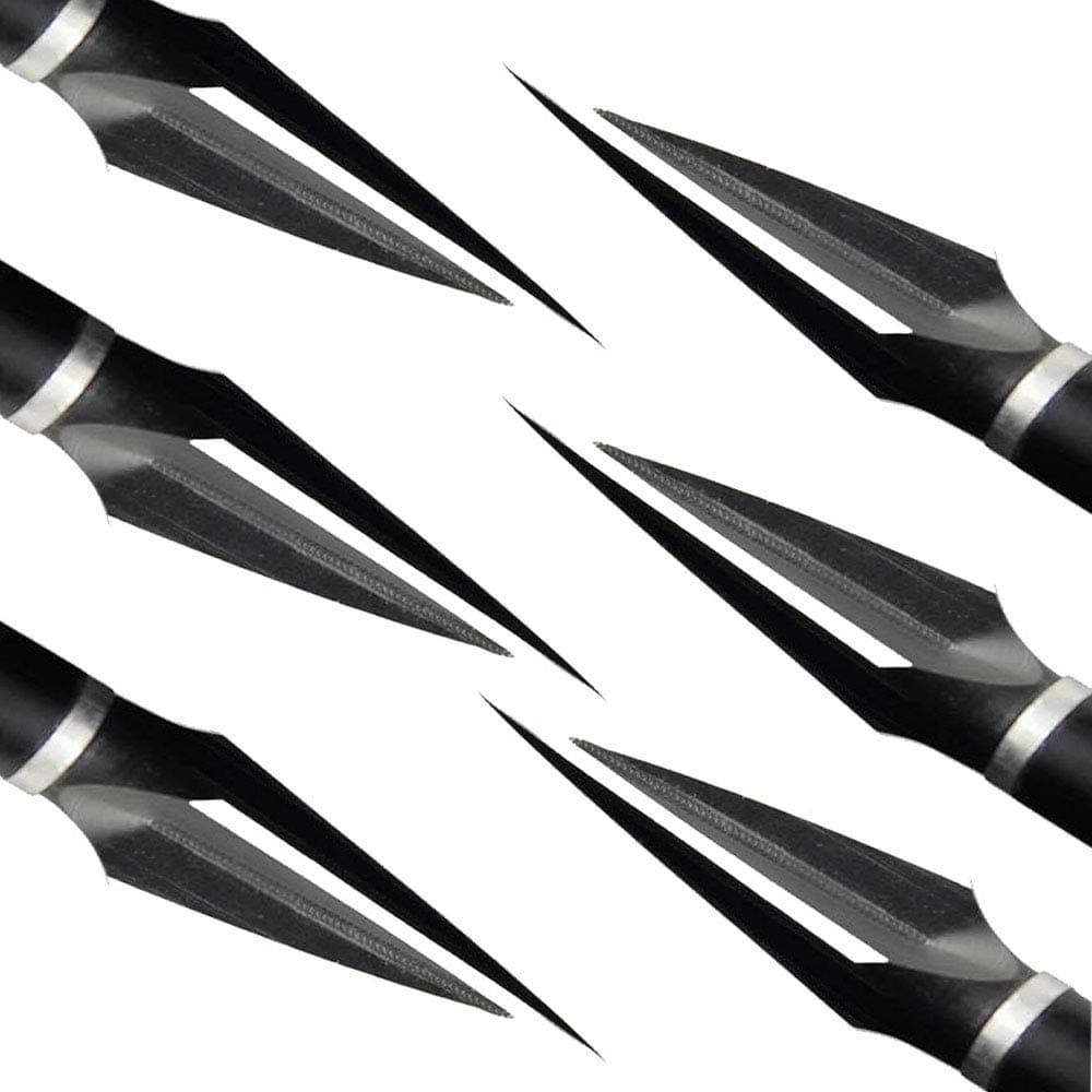 Archery Broadheads 150 Grain Traditional Hunting Arrow Head for Compound Bow,Pack of 6