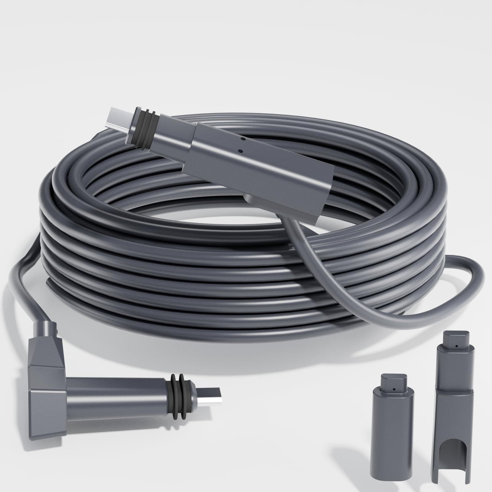 Klutchtech 75FT Starlink Cable for Standard Actuated Gen 2, Compatible with Starlink Rectangular Satellite V2, Waterproof Gray