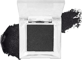 Single Nude Black Matte Eyeshadow,Intense Monochrome Eye Shadow,Apply Makeup Easily,Matte Pressed Powder Single Eyeshadow,24 Hour Eye Makeup Longwear Waterproof