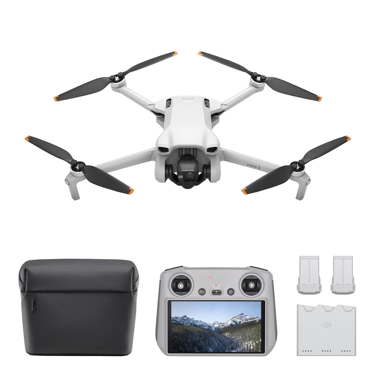 Mini 3 Fly More Combo Plus (DJI RC Included) - Foldable Lightweight Mini Camera Drone with 4K HDR Video Shooting, 51 Minute Flight Time, Portrait Shooting, and Many Intelligent Functions