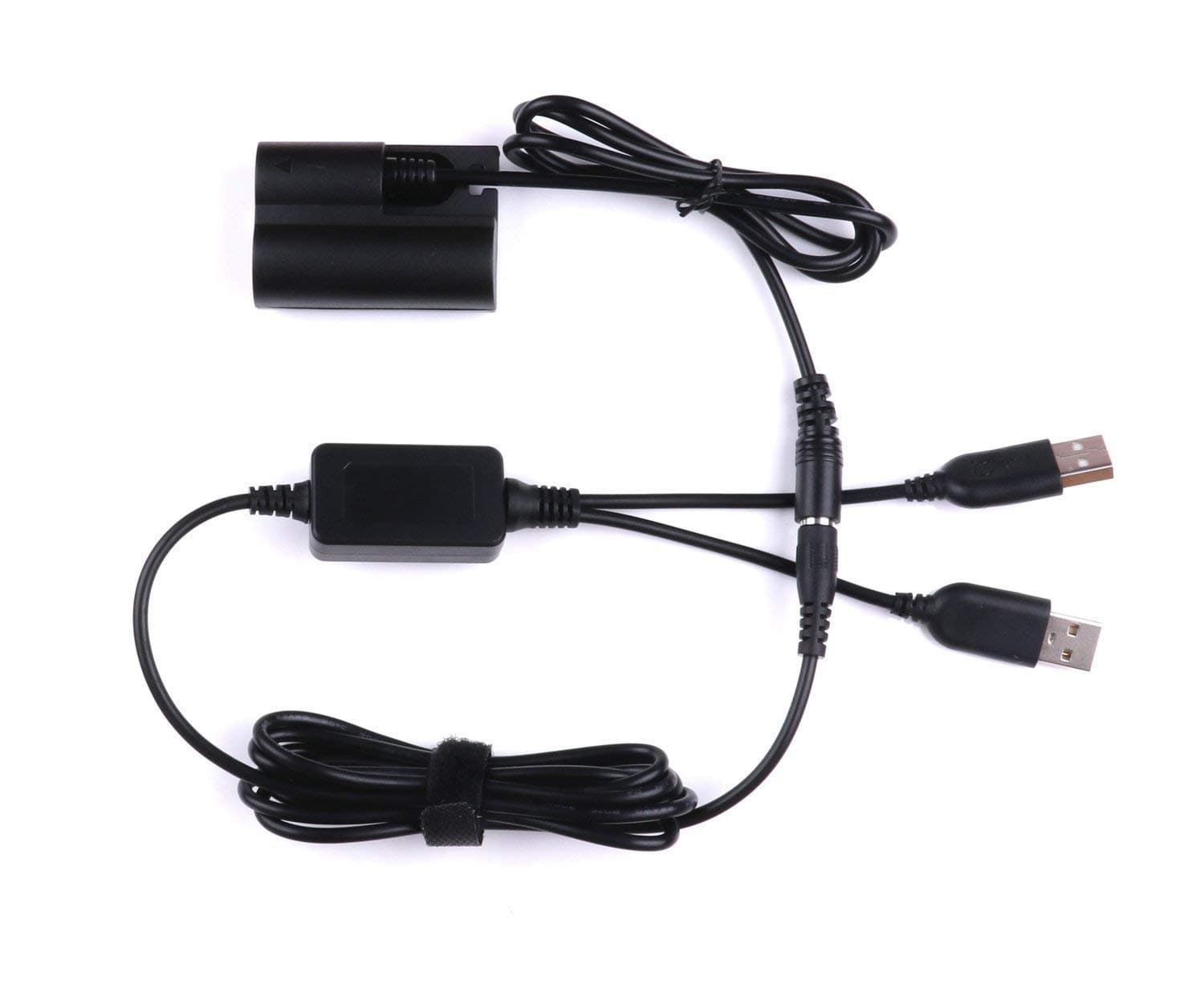 ACK-E2 Dual USB Power Cable Replacement AC Adapter, DR-400 DC Coupler Camera Charger Compatible for BP-511 Battery, Replace of Canon Rebel EOS 5D 10D 20D 20Da 30D 40D 50D D30 D60 Digital SLR Cameras