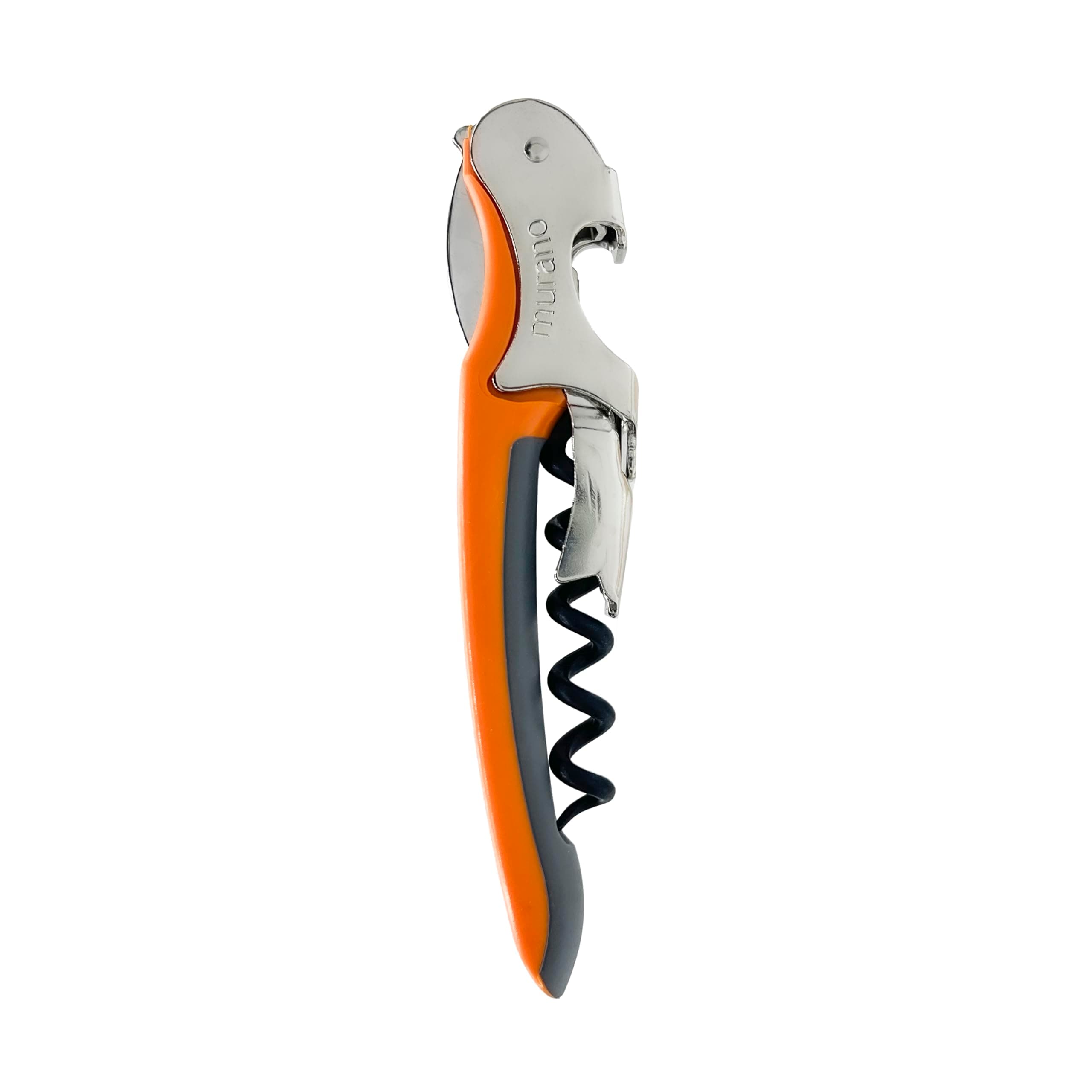 Franmara Soft-Touch Murano Two-Step Waiter Corkscrew with Nonstick Spiral (Orange)